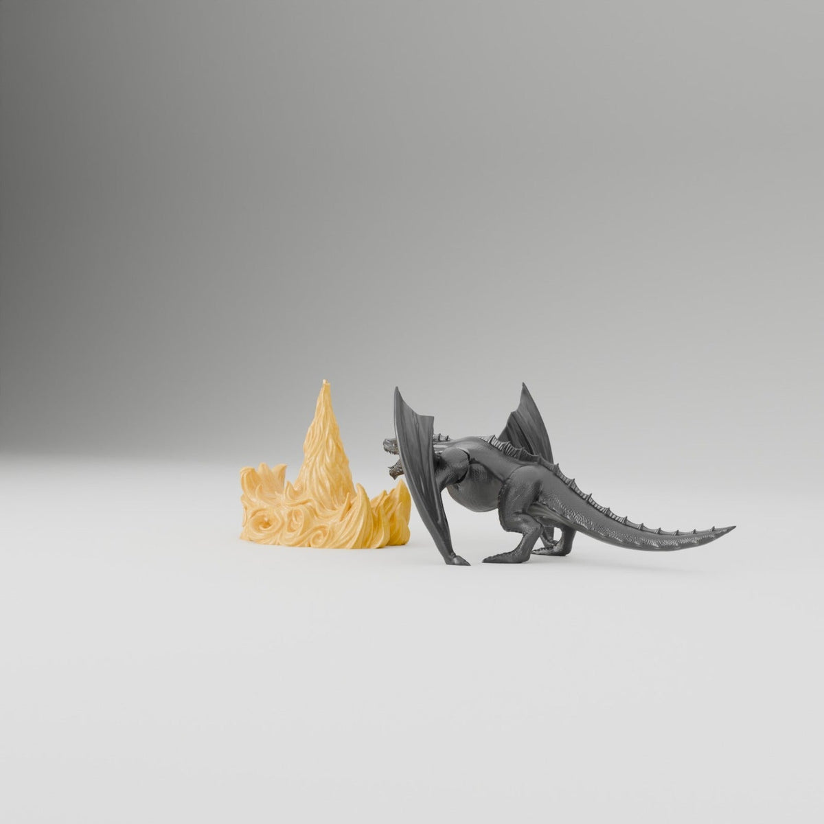 Dragon's Breath Bookend – Fire-Breathing Dragon and Flame Book Ends - Northern Foundry
