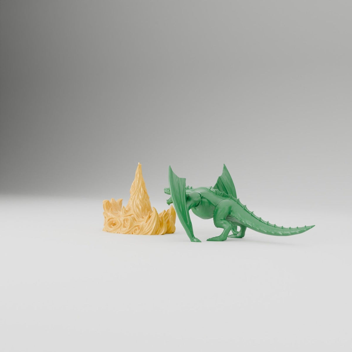 Dragon's Breath Bookend – Fire-Breathing Dragon and Flame Book Ends - Northern Foundry