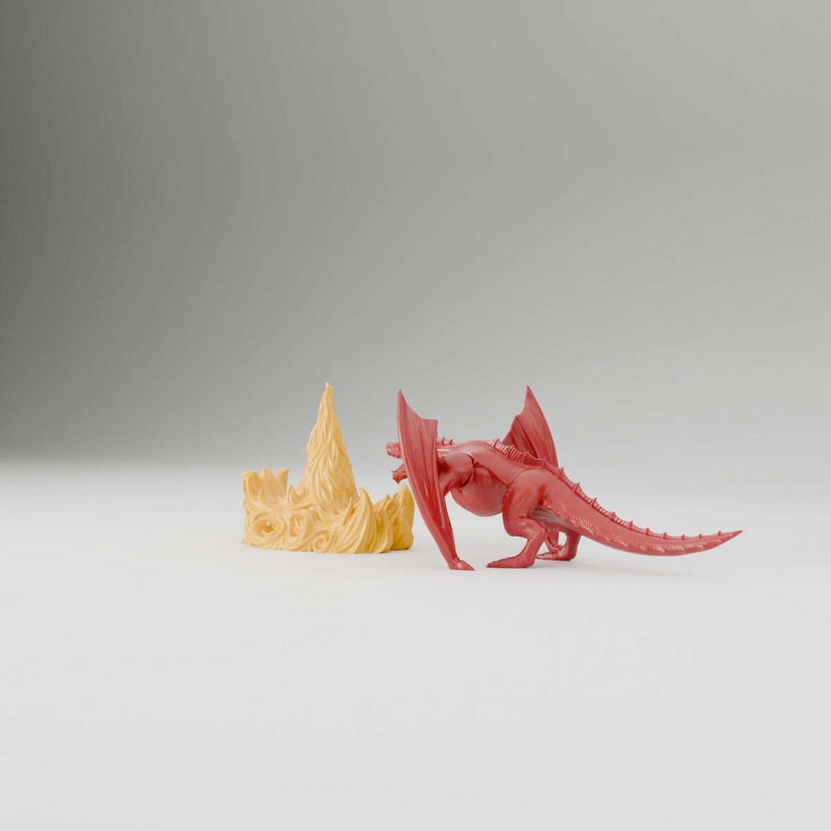 Dragon's Breath Bookend – Fire-Breathing Dragon and Flame Book Ends - Northern Foundry