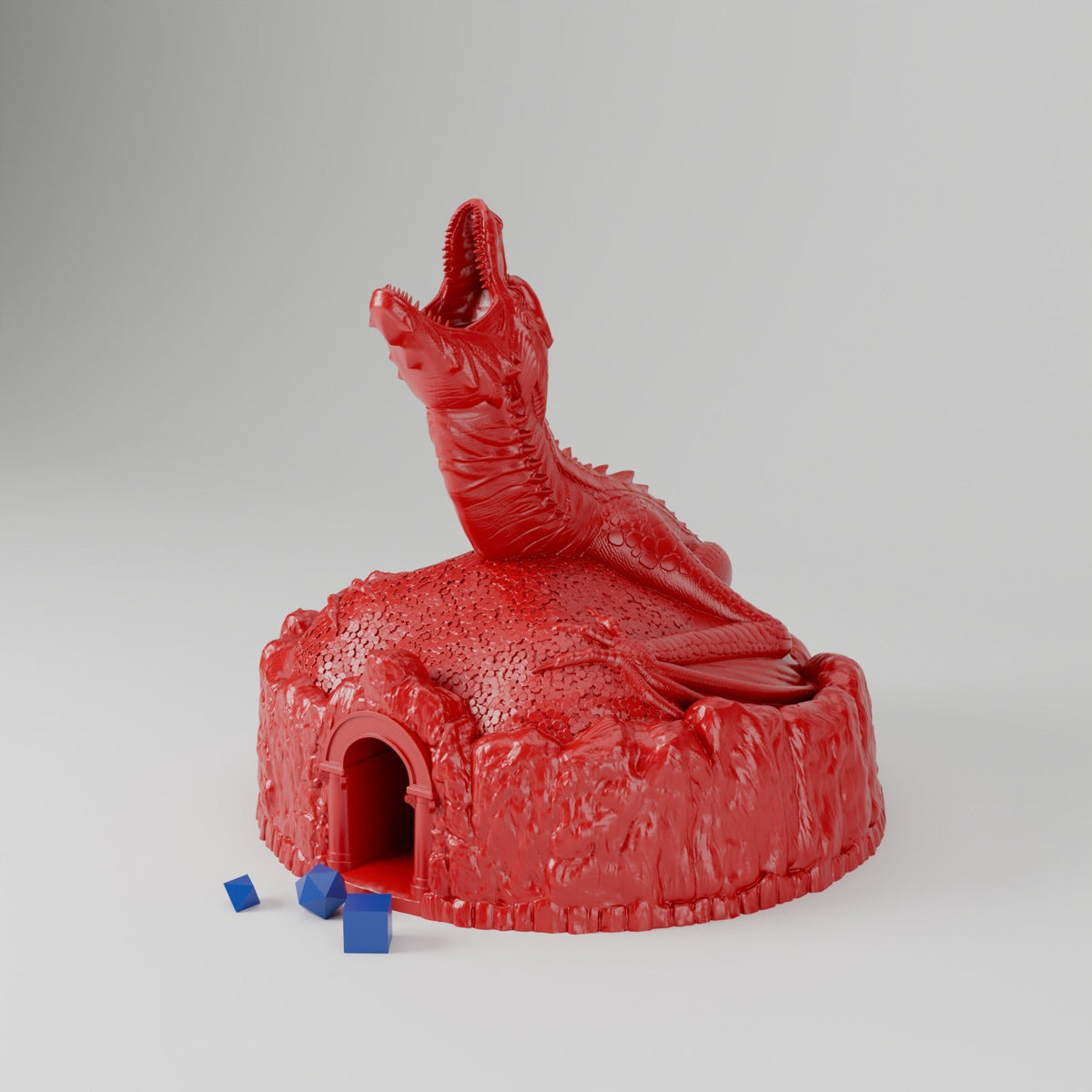 Dragon's Hoard Dice Tower – Dragon on a Treasure Mound Dice Roller for Tabletop RPG - Northern Foundry