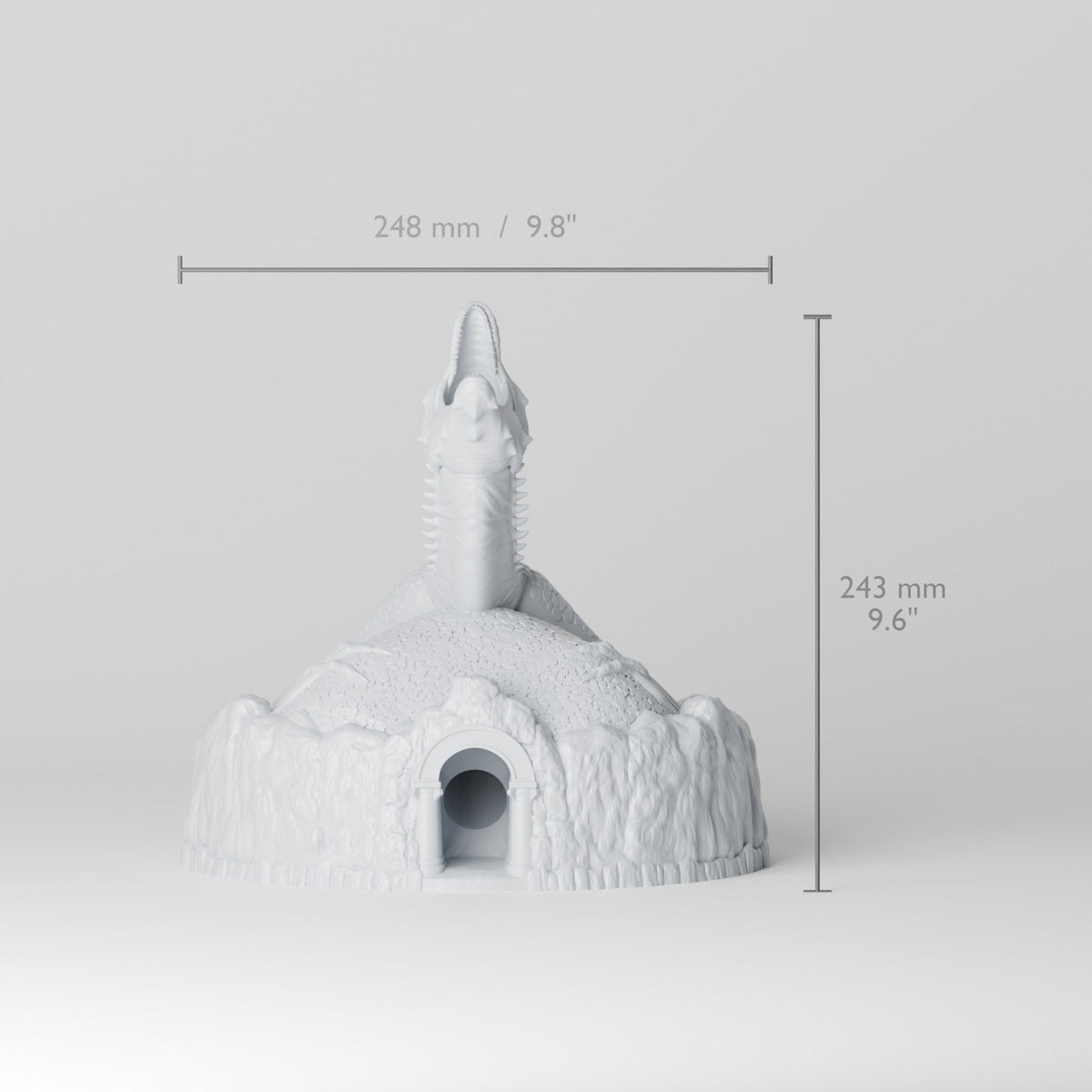 Dragon's Hoard Dice Tower – Dragon on a Treasure Mound Dice Roller for Tabletop RPG - Northern Foundry