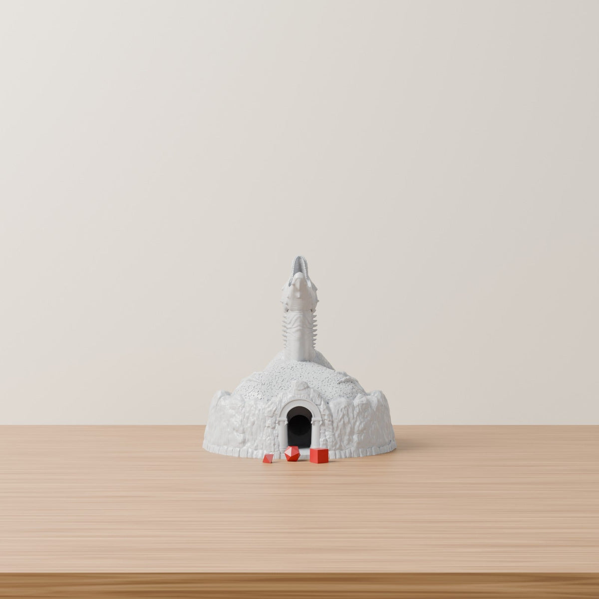 Dragon's Hoard Dice Tower – Dragon on a Treasure Mound Dice Roller for Tabletop RPG - Northern Foundry