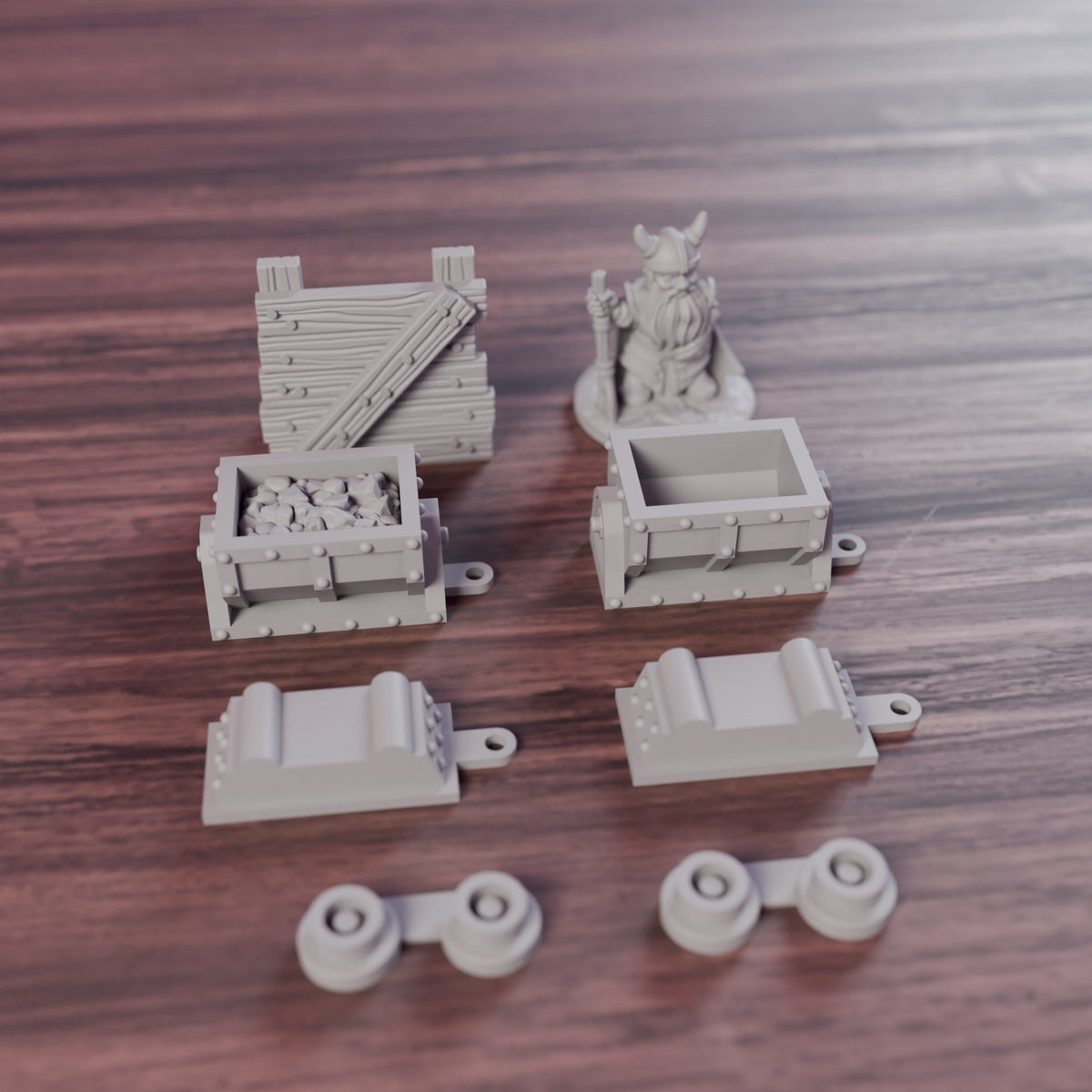 Dwarven Mine Entrance with Mine Carts – Dragonlock 28mm Lost Caverns - Northern Foundry