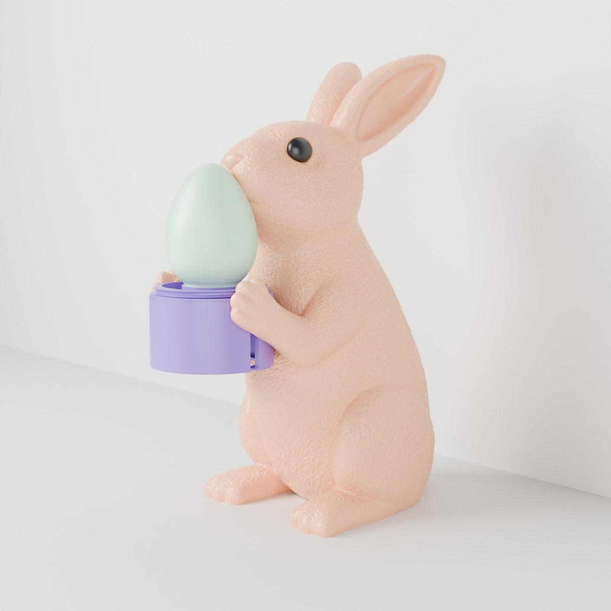 Easter Bunny Tealight Holder – Bunny with Glowing Egg LED Candle Decor - Northern Foundry