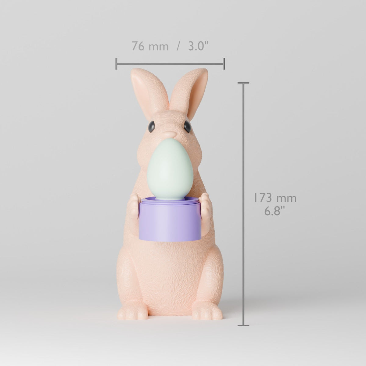 Easter Bunny Tealight Holder – Bunny with Glowing Egg LED Candle Decor - Northern Foundry