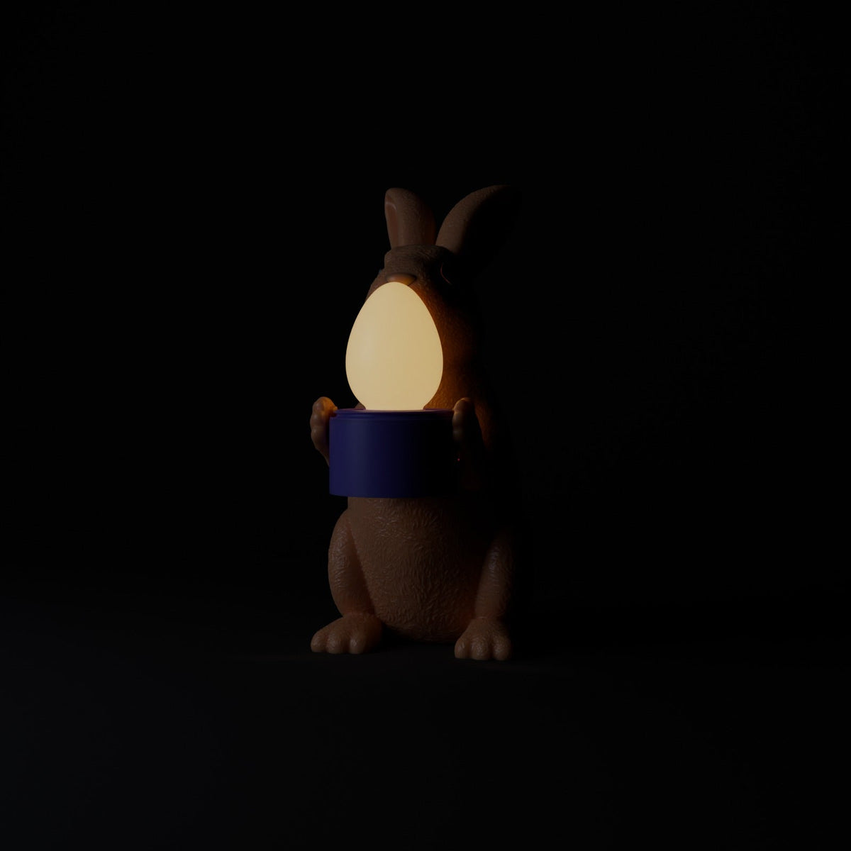 Easter Bunny Tealight Holder – Bunny with Glowing Egg LED Candle Decor - Northern Foundry