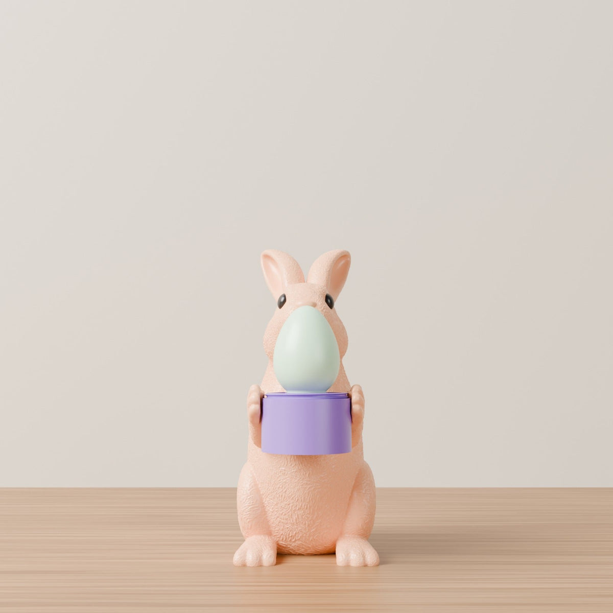 Easter Bunny Tealight Holder – Bunny with Glowing Egg LED Candle Decor - Northern Foundry