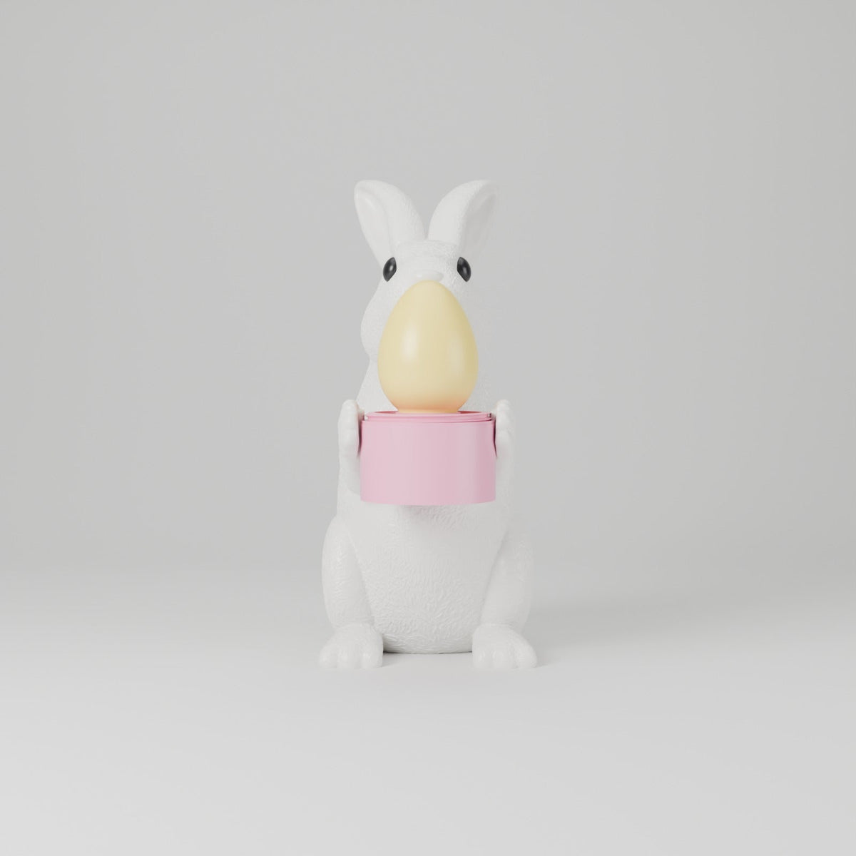 Easter Bunny Tealight Holder – Bunny with Glowing Egg LED Candle Decor - Northern Foundry