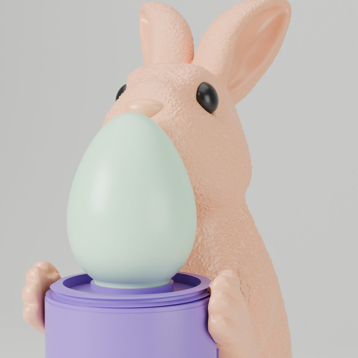Easter Bunny Tealight Holder – Bunny with Glowing Egg LED Candle Decor - Northern Foundry
