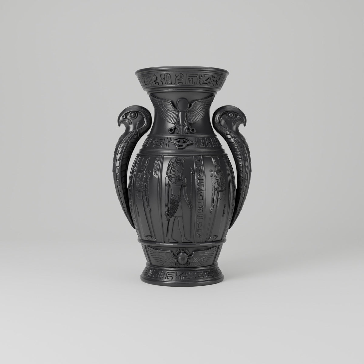 Egyptian Relief Amphora Vase – Modern Sculptural Vase - Northern Foundry