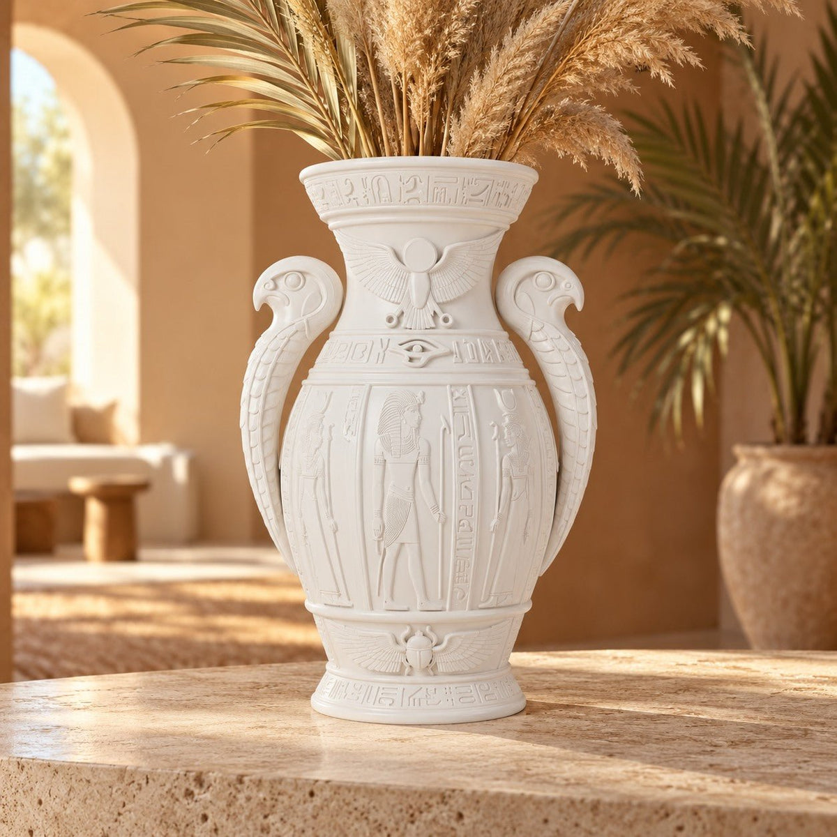 Egyptian Relief Amphora Vase – Modern Sculptural Vase - Northern Foundry