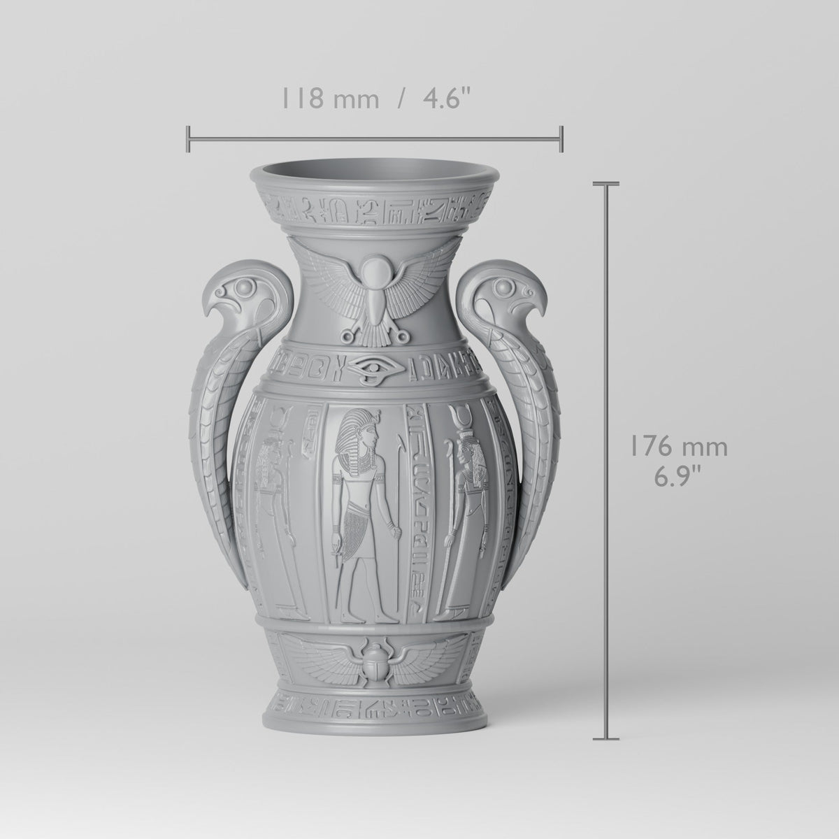 Egyptian Relief Amphora Vase – Modern Sculptural Vase - Northern Foundry