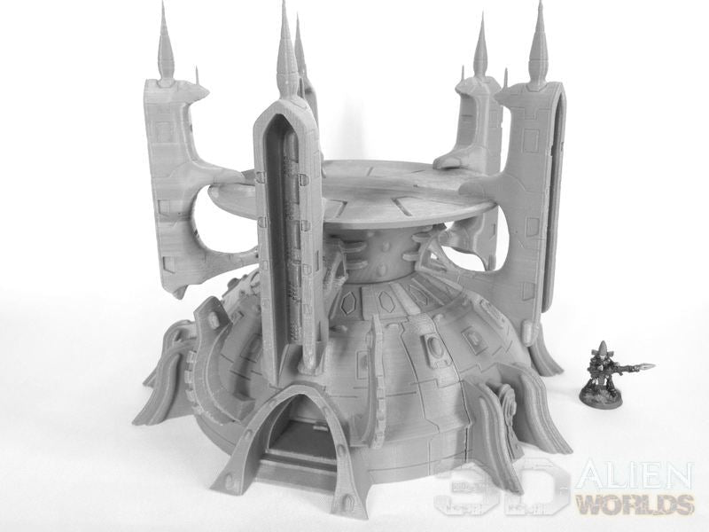 Eldari Settlement Bundle – Alien Elf Shrine & Hut Terrain (28mm/32mm/40mm) - Northern Foundry