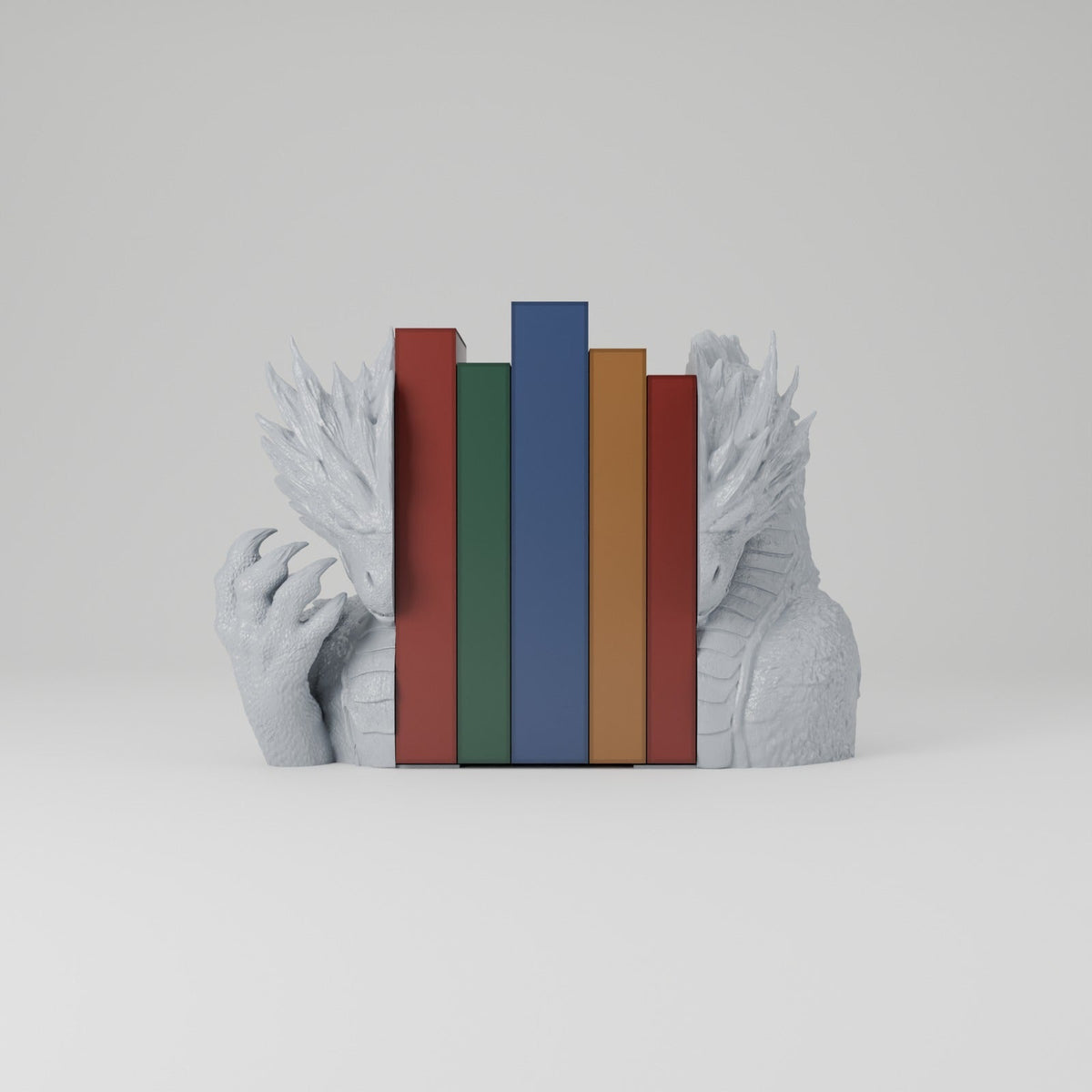 Elder Spine Dragon Bookends – Dragon Bust and Claw Bookend Pair - Northern Foundry