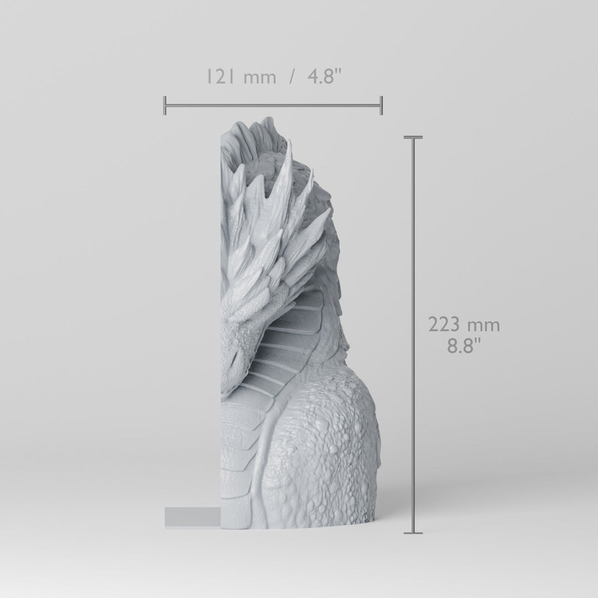 Elder Spine Dragon Bookends – Dragon Bust and Claw Bookend Pair - Northern Foundry