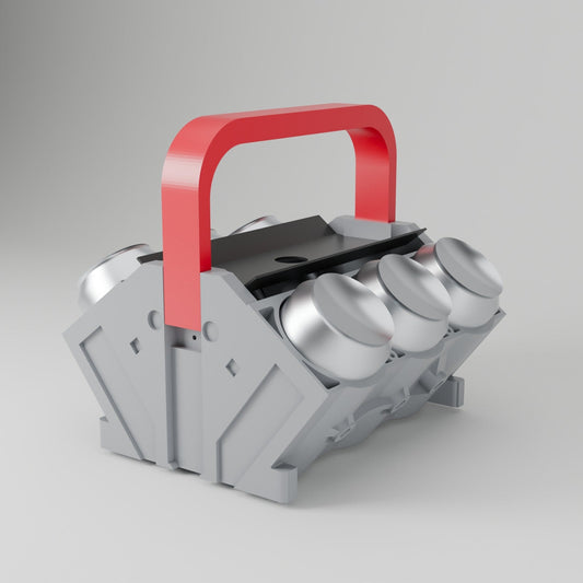 Engine Block Can Holder – V4, V6 or V8 Beer Can Caddy with Handle, Gift for Car Lovers - Northern Foundry