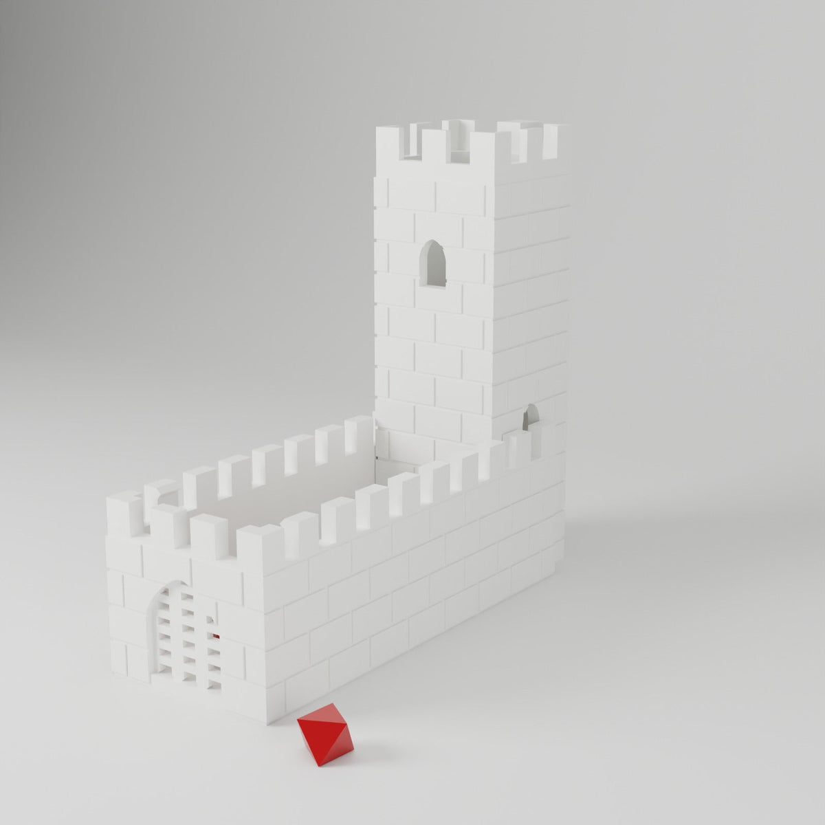 Foldable Watchtower Dice Tower – Medieval Stone Tower Dice Roller with Fold-Up Tray - Northern Foundry