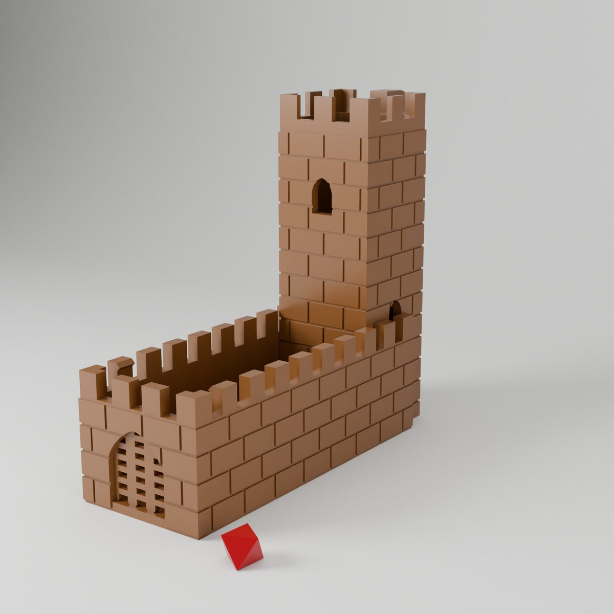 Foldable Watchtower Dice Tower – Medieval Stone Tower Dice Roller with Fold-Up Tray - Northern Foundry