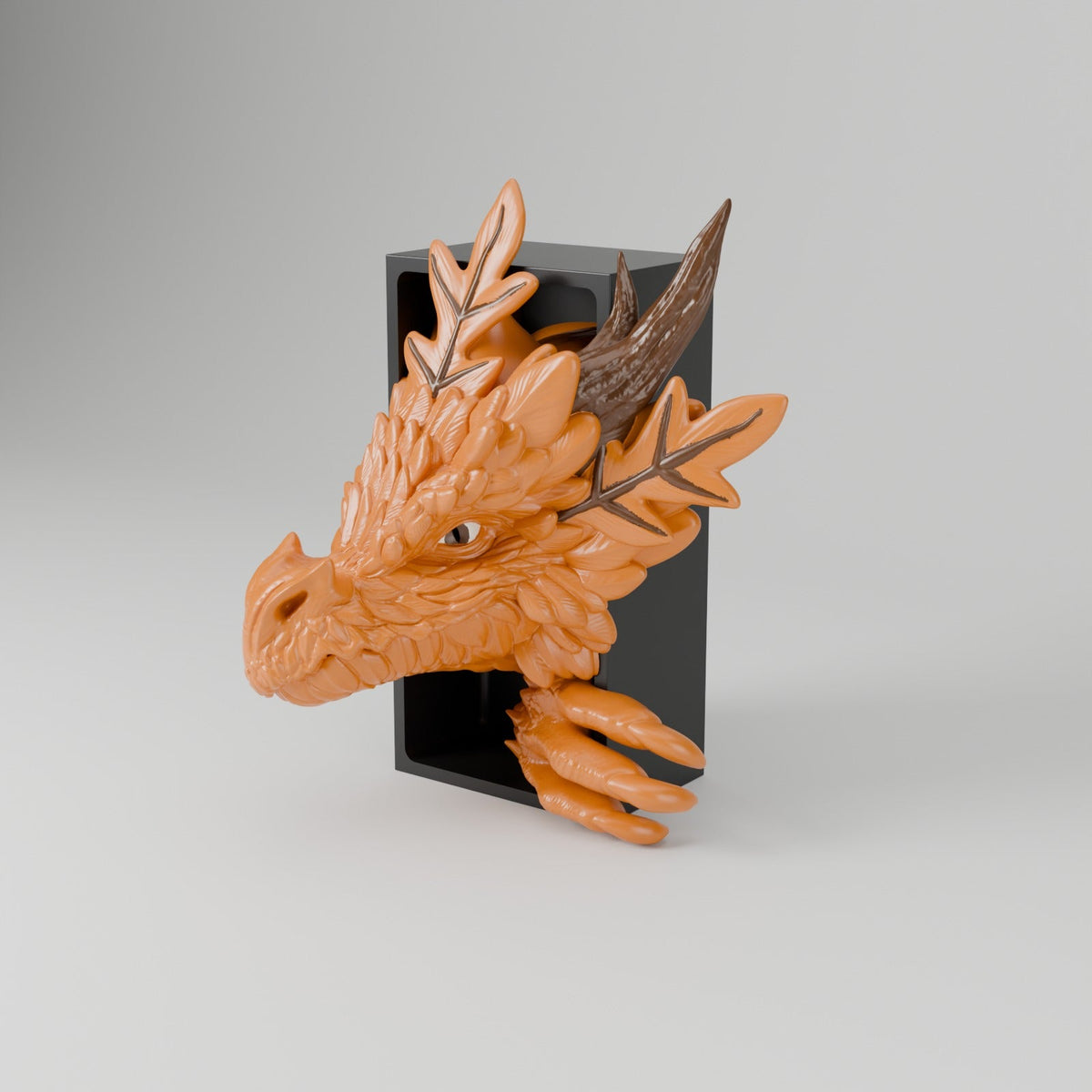 Forest Dragon Book Nook – Woodland Dragon Head or Tail Bursting from Your Bookshelf - Northern Foundry