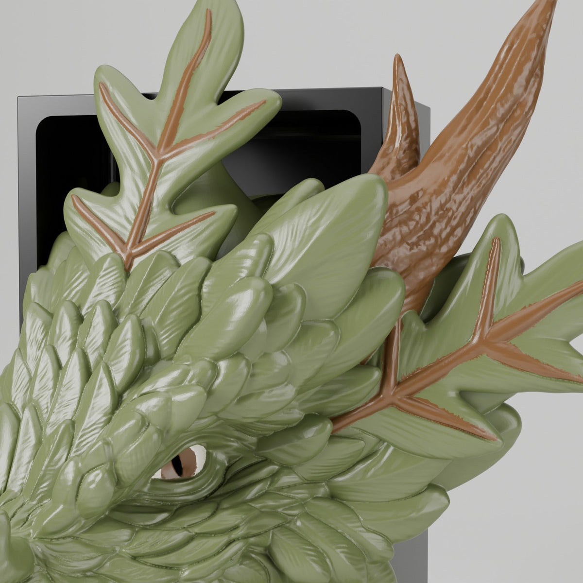 Forest Dragon Book Nook – Woodland Dragon Head or Tail Bursting from Your Bookshelf - Northern Foundry