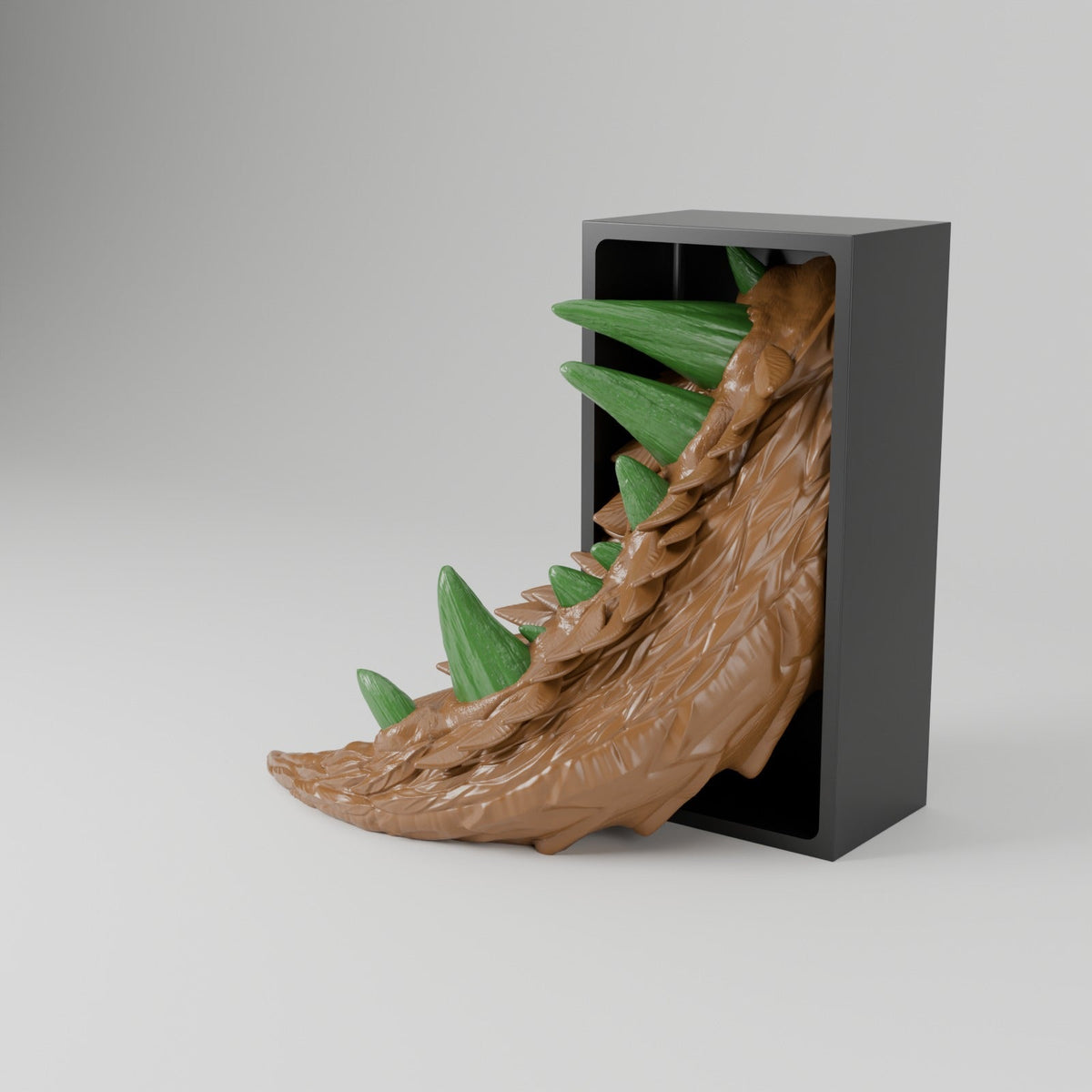 Forest Dragon Book Nook – Woodland Dragon Head or Tail Bursting from Your Bookshelf - Northern Foundry