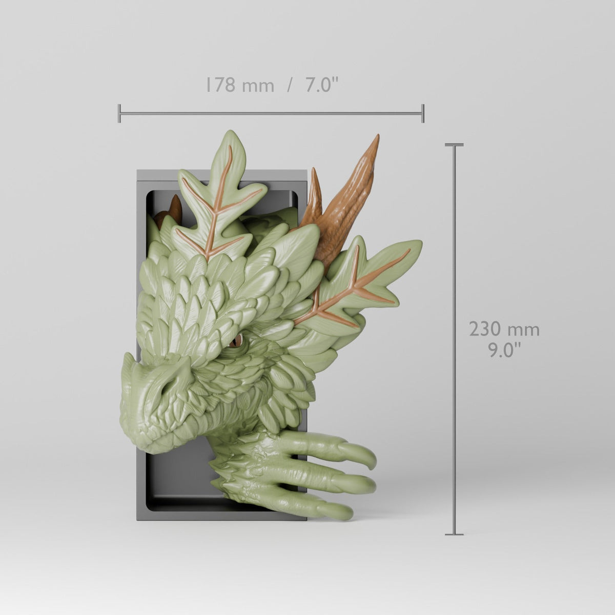Forest Dragon Book Nook – Woodland Dragon Head or Tail Bursting from Your Bookshelf - Northern Foundry
