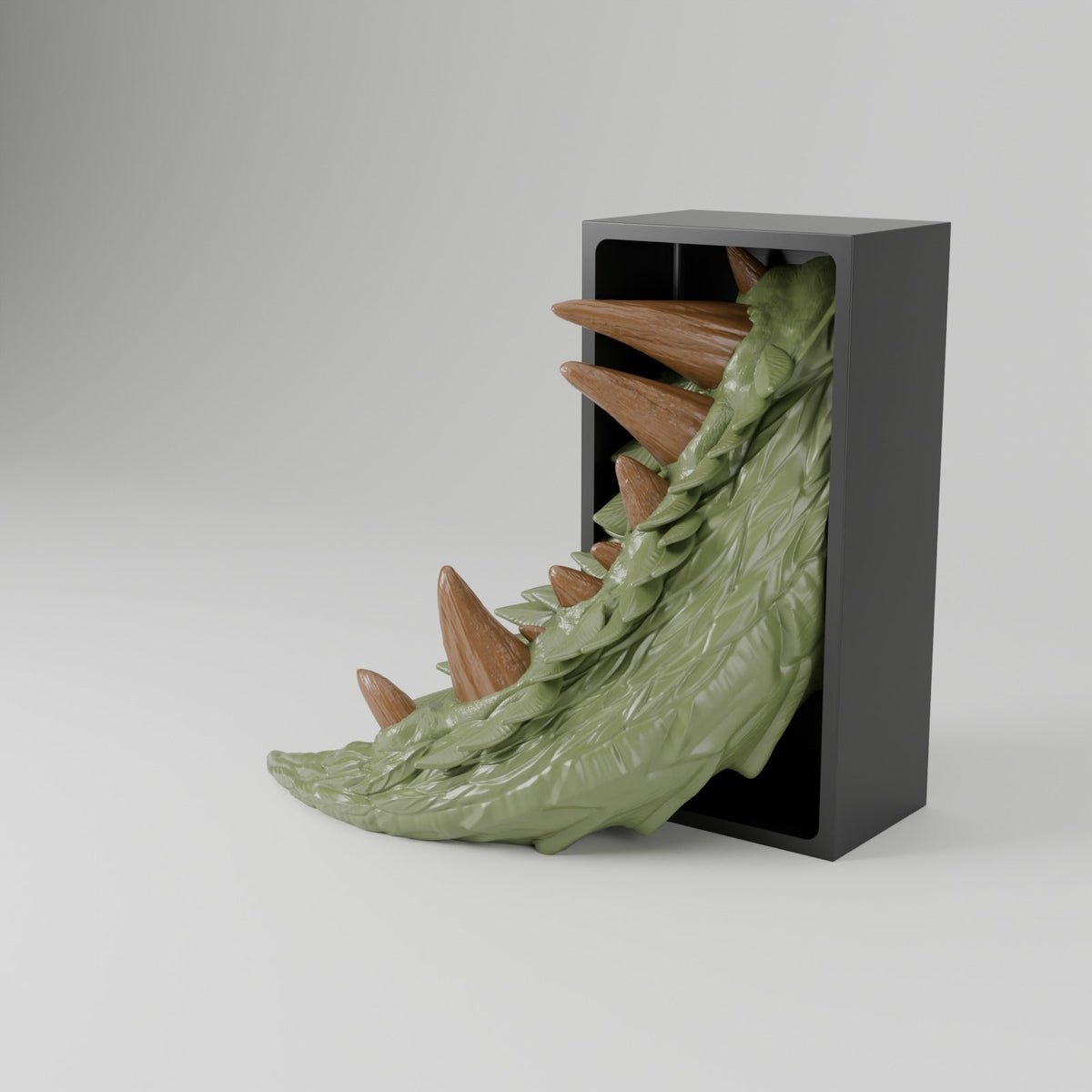 Forest Dragon Book Nook – Woodland Dragon Head or Tail Bursting from Your Bookshelf - Northern Foundry
