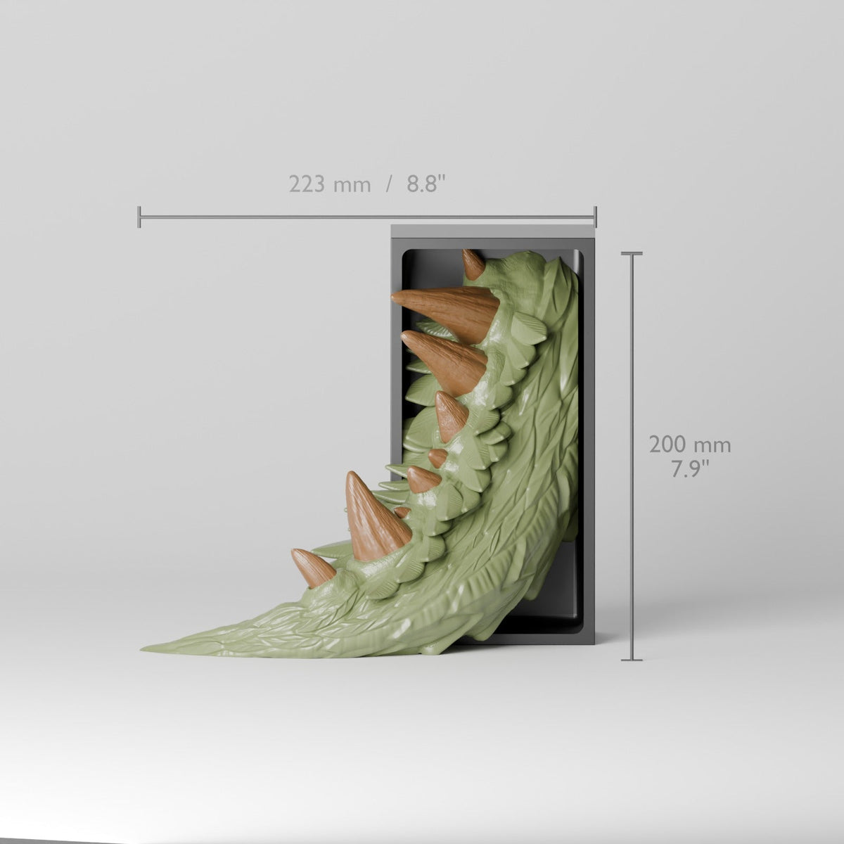 Forest Dragon Book Nook – Woodland Dragon Head or Tail Bursting from Your Bookshelf - Northern Foundry