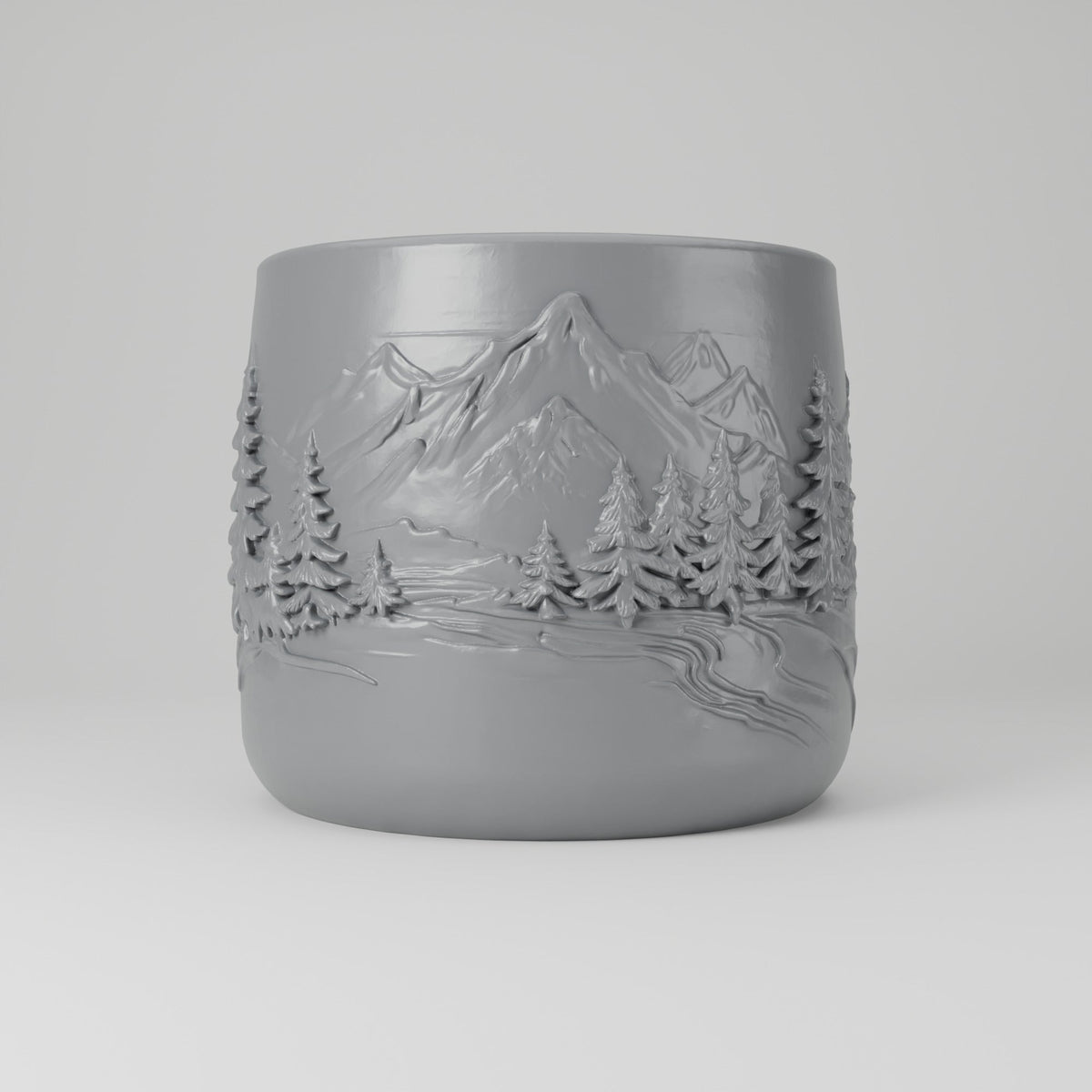 Forest Mountain Pot – Pine Forest Relief Planter - Northern Foundry