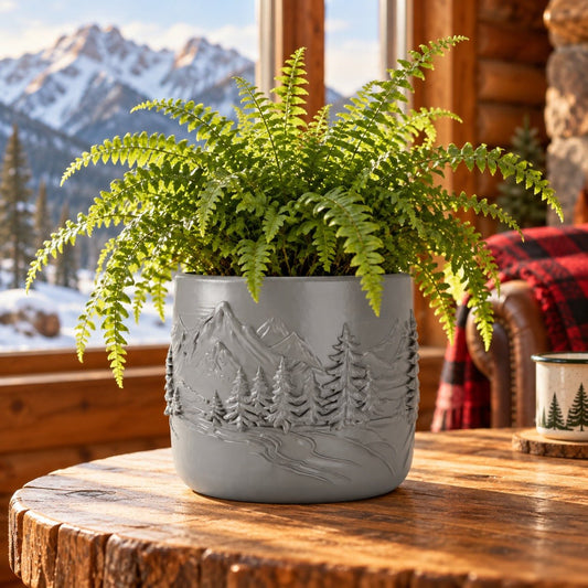 Forest Mountain Pot – Pine Forest Relief Planter - Northern Foundry