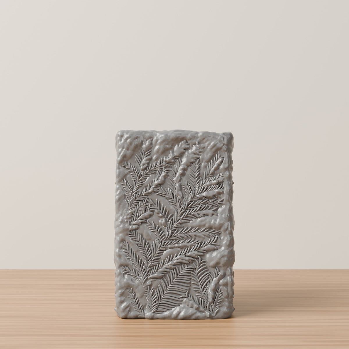 Frost Vase – Square Winter Vase with Frosted Fern Pattern - Northern Foundry