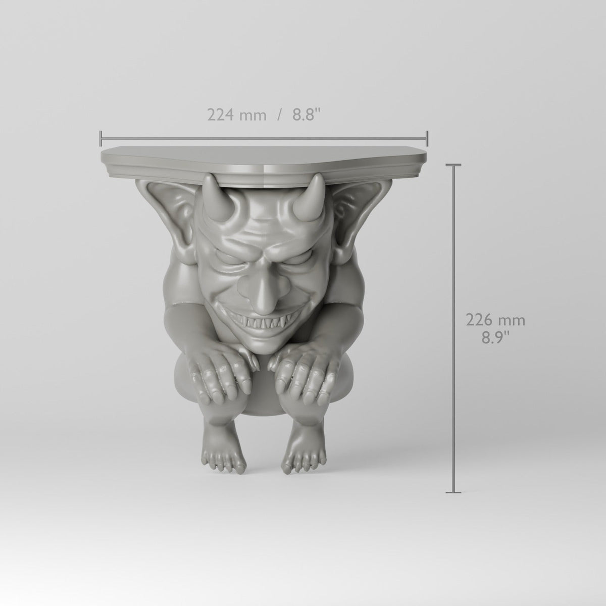 Gargoyle Wall Shelf – Gothic Corbel Floating Shelf - Northern Foundry