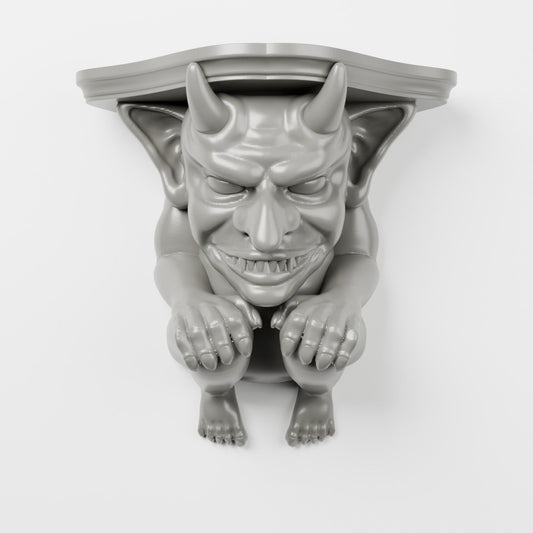 Gargoyle Wall Shelf – Gothic Corbel Floating Shelf - Northern Foundry