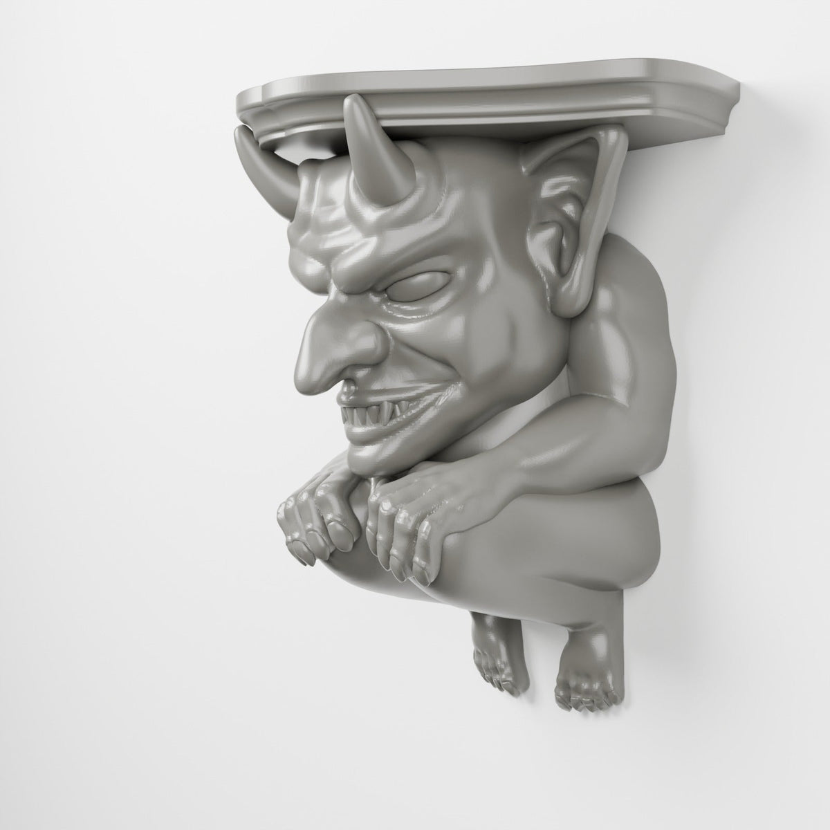 Gargoyle Wall Shelf – Gothic Corbel Floating Shelf - Northern Foundry