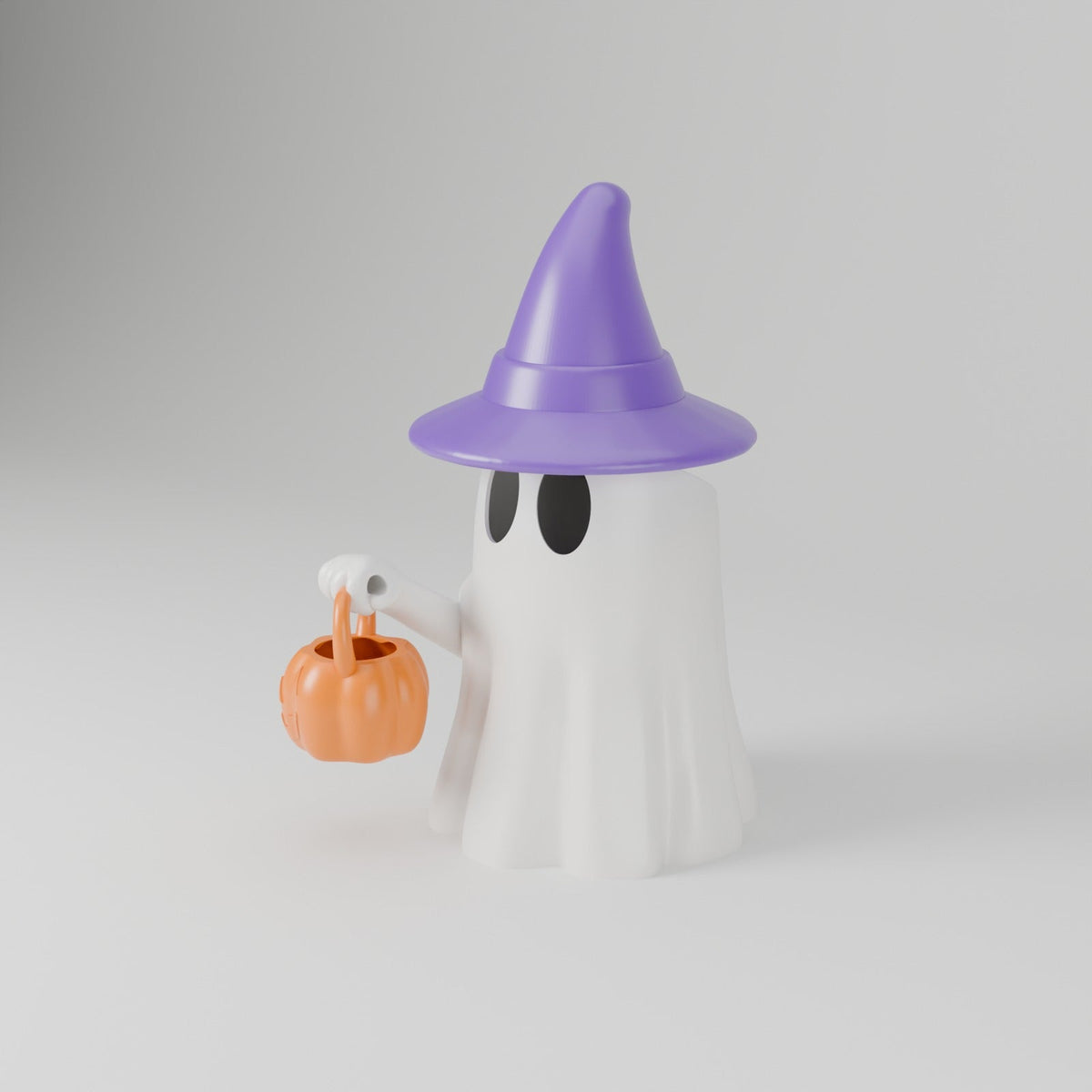 Ghost Lamp with Hat – Cute Halloween Ghost Tealight Holder with Pumpkin Bucket - Northern Foundry