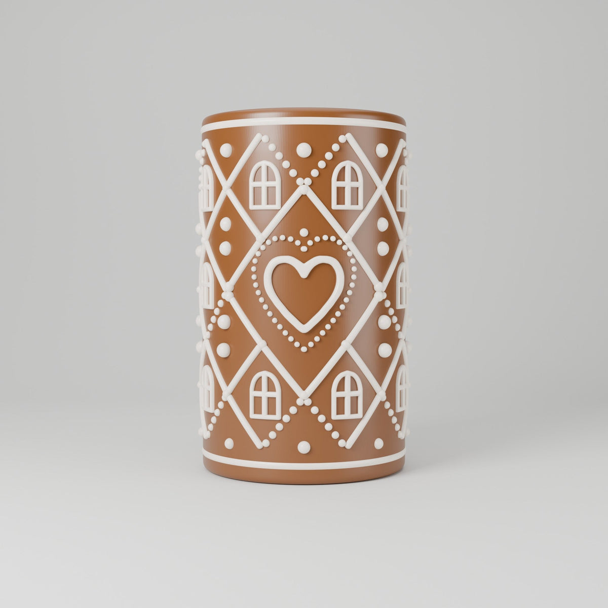 Gingerbread House Vase – Iced Cookie Christmas Flower Vase - Northern Foundry