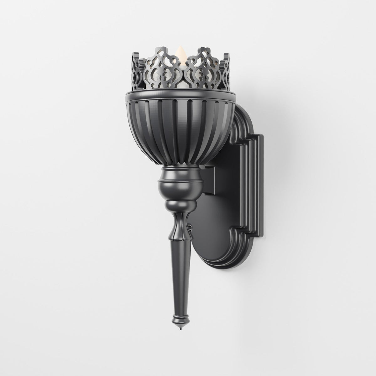 Gothic Crown Candle Holder – Tabletop or Wall Sconce for LED Tealights - Northern Foundry