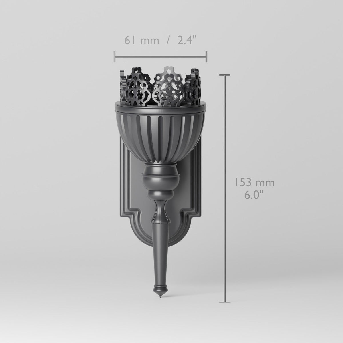Gothic Crown Candle Holder – Tabletop or Wall Sconce for LED Tealights - Northern Foundry
