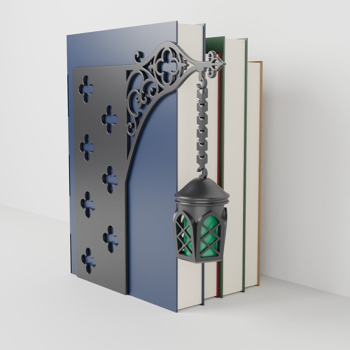 Gothic Lantern Book Nook – Hanging Lantern Bookshelf Insert - Northern Foundry
