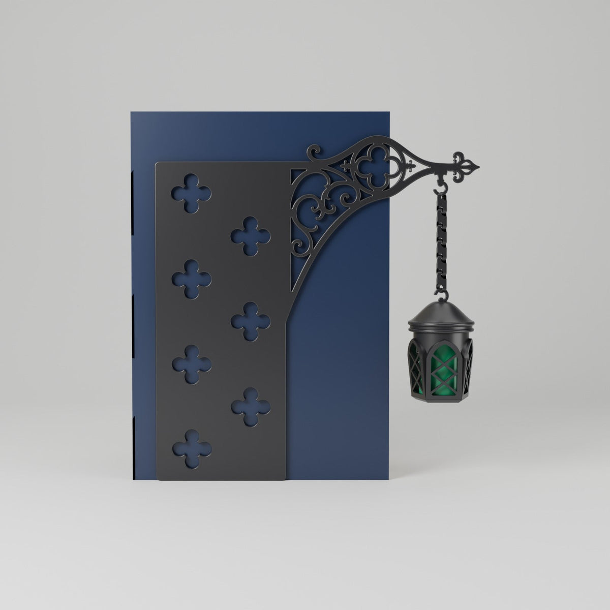 Gothic Lantern Book Nook – Hanging Lantern Bookshelf Insert - Northern Foundry