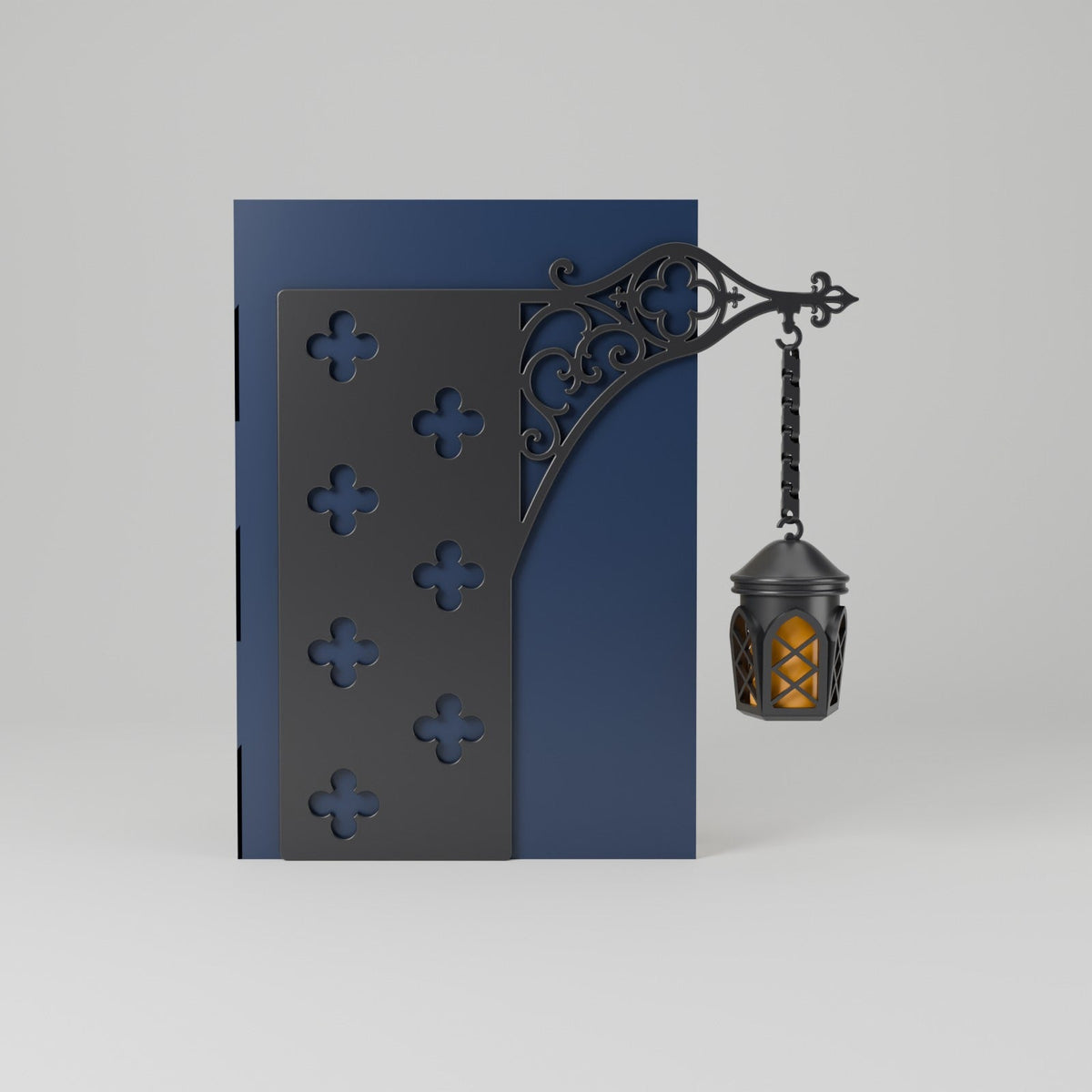 Gothic Lantern Book Nook – Hanging Lantern Bookshelf Insert - Northern Foundry