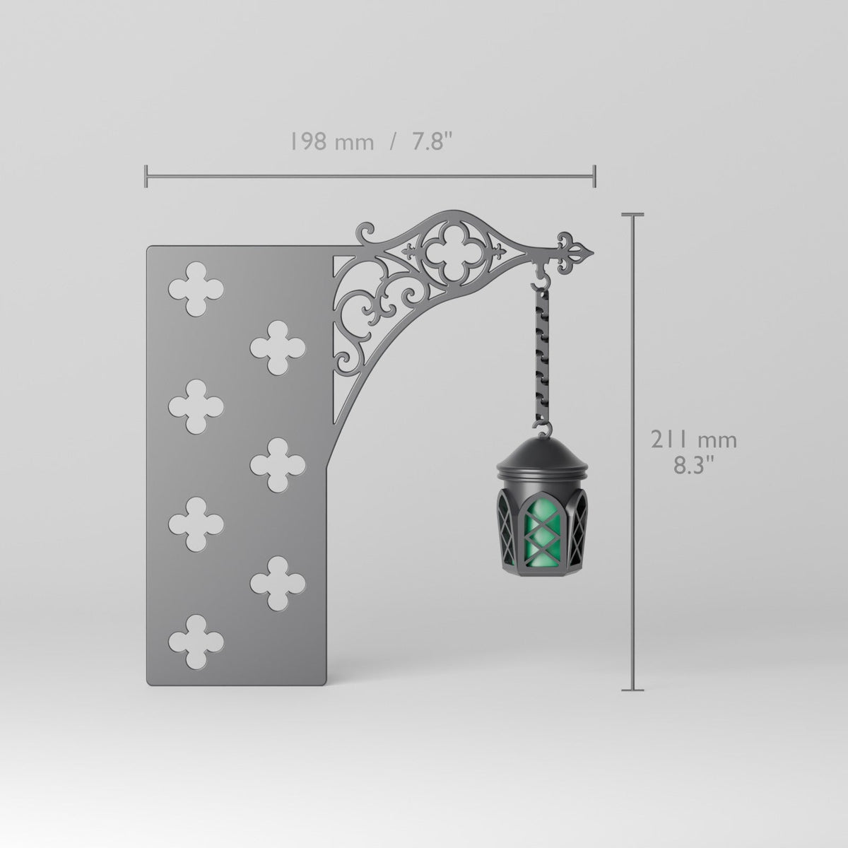 Gothic Lantern Book Nook – Hanging Lantern Bookshelf Insert - Northern Foundry