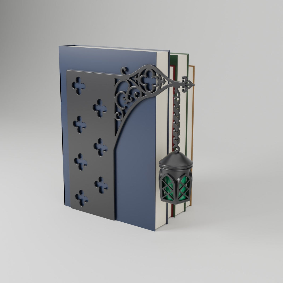 Gothic Lantern Book Nook – Hanging Lantern Bookshelf Insert - Northern Foundry