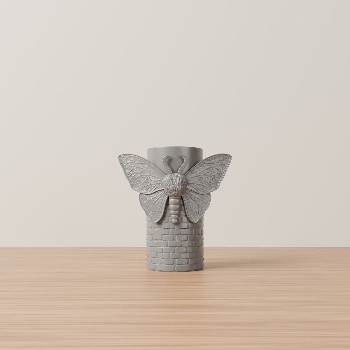 Gothic Moth Brick Vase – Modern Sculptural Vase - Northern Foundry