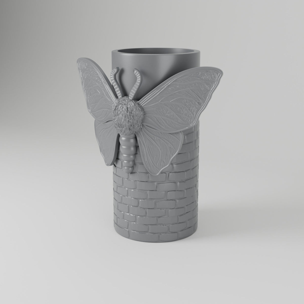 Gothic Moth Brick Vase – Modern Sculptural Vase - Northern Foundry