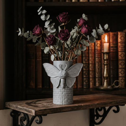 Gothic Moth Brick Vase – Modern Sculptural Vase - Northern Foundry