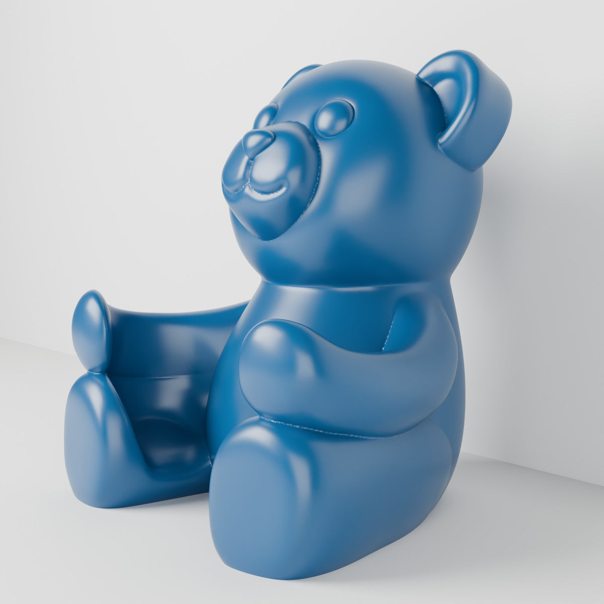 Gummy bear controller holder headset stand pacific blue on white shelf side