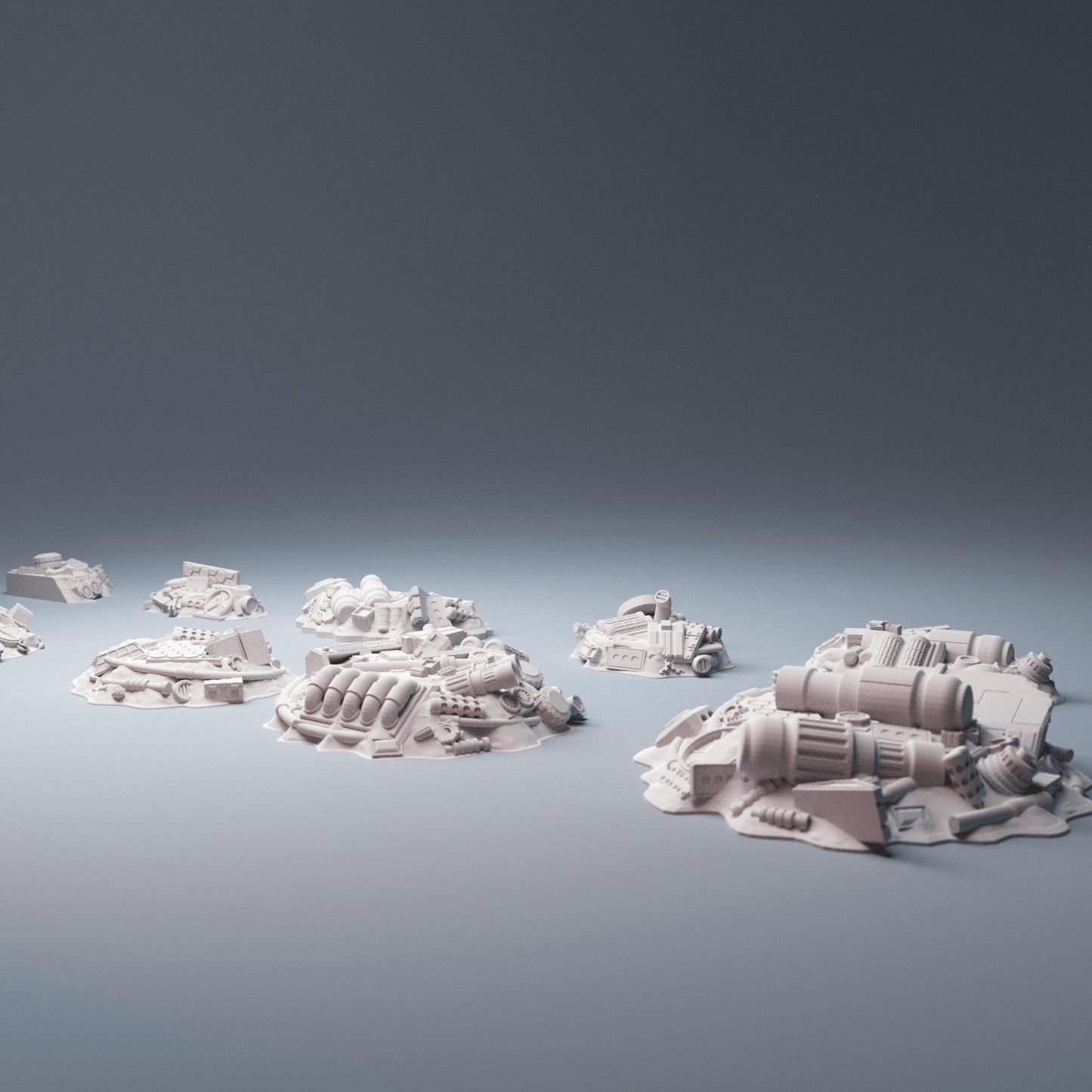 Halcyon Terminal Sci-Fi Urban Set – Colony Mining Town, Objective Room, Junk &amp; Scatter (28mm) - Northern Foundry