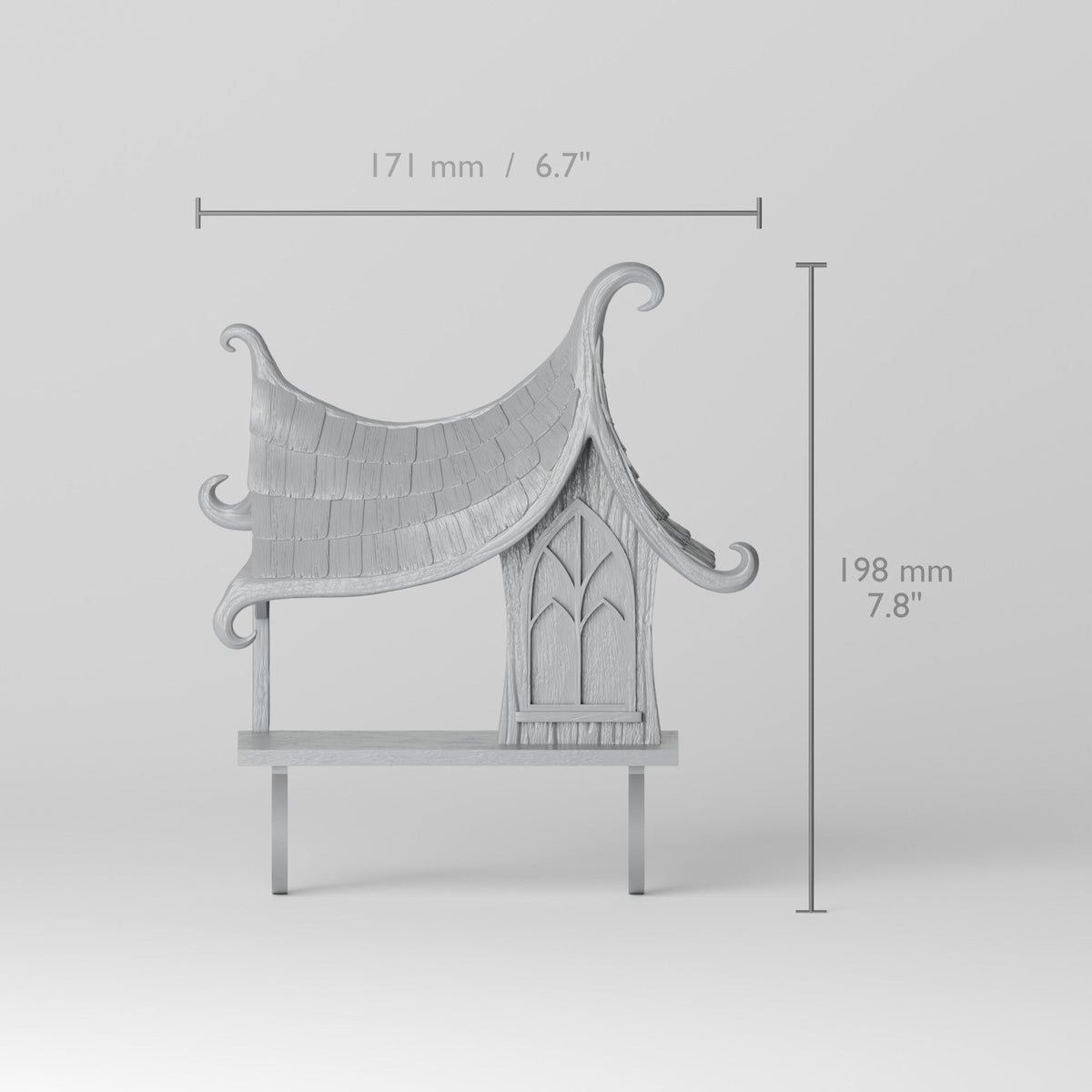 Haunted House Wall Shelf – Gothic Halloween Display Shelf - Northern Foundry