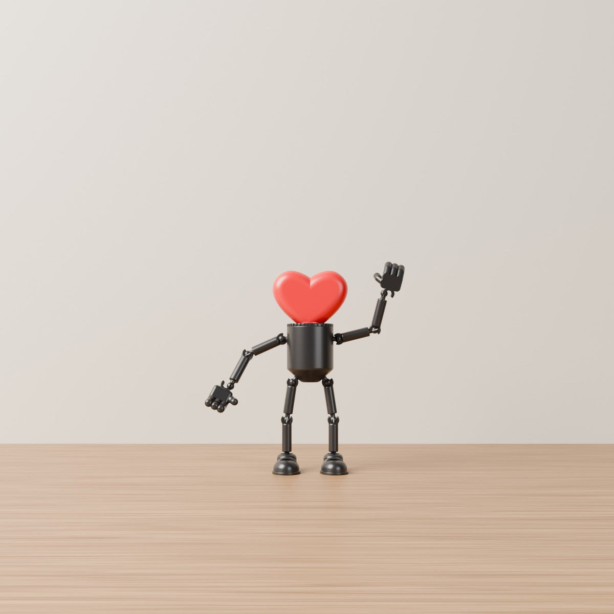 Heart Bulb Buddy Lamp – Poseable Heart Robot LED Night Light for Valentine's Day - Northern Foundry